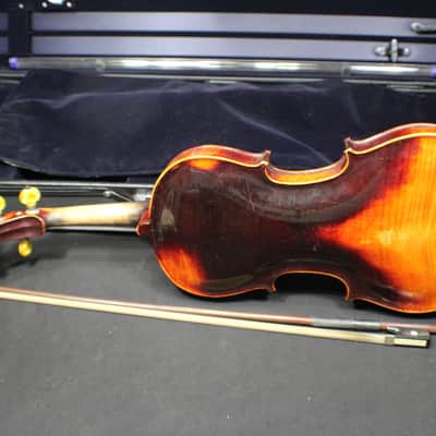 An Antique German Made Jacobus Stainer Full Size 4/4 Violin, Bow & Case Ready to Play # 15 V image 5