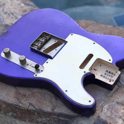 Real Life Relics Custom Tele Telecaster Body Purple Passion Metallic Aged image 1