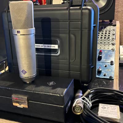 Vintage Neumann U87 Large Diaphragm Multipattern Condenser Microphone with refurbished swivel mount, extra Neumann brand capsule, shockmount, mic case and pelican case! image 3