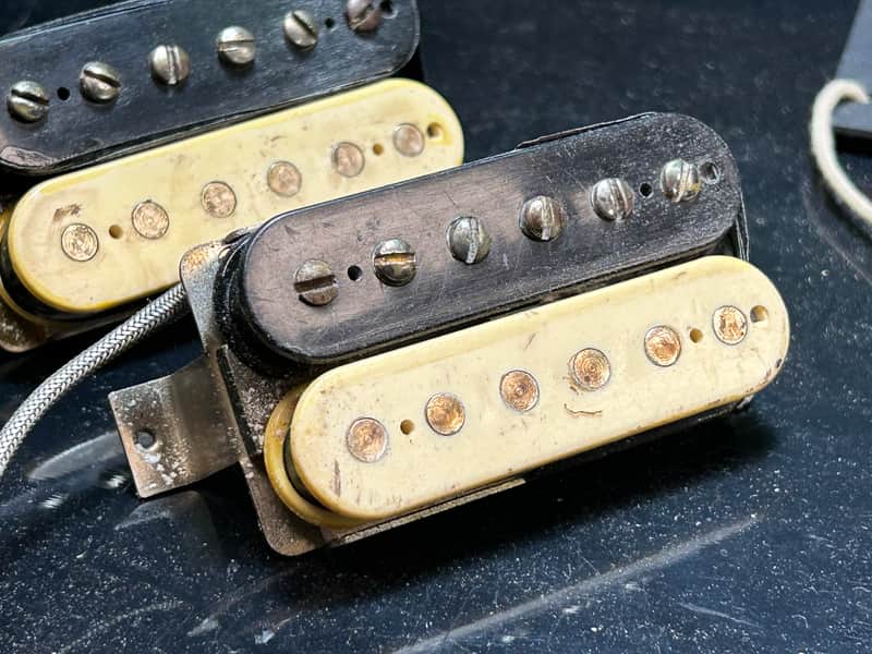 General Vintage Tone 1959 PAF Humbucker set Butyrate Zebra les Paul holy grail hand wound Dirty aged image 1