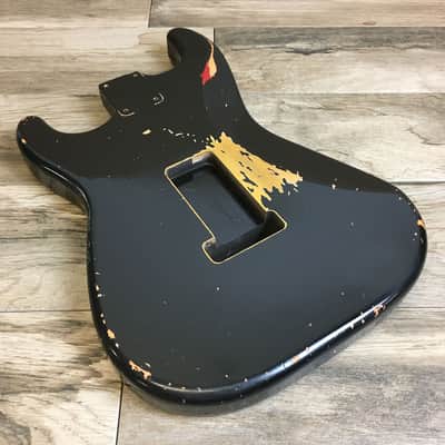 Made to Order - FRANCHIN Mercury guitar body GILMOUR'S BLACK ST REPLICA Relic Aged 100% Nitro Lacquer Alder Stratocaster-Strat-S-Style Made in Italy image 8
