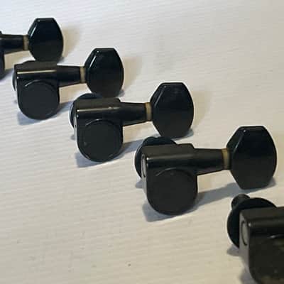 2000's Korean Era Ibanez RG & S Series Black Dual Pin Tuning Pegs Tuners 6 In LIne image 4