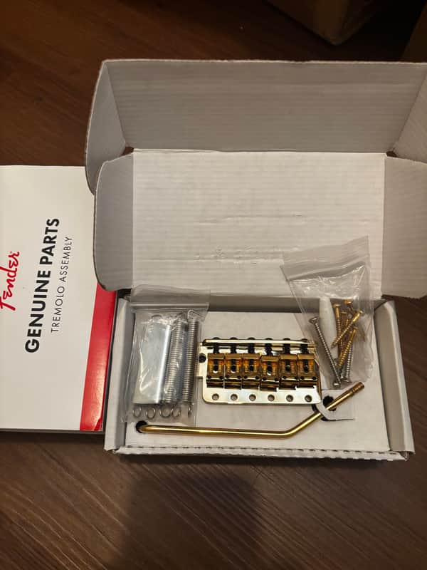 Fender 099-2049-200 American Vintage Series Stratocaster 6-Saddle Bridge Tremolo Assembly 2010s - Gold image 1