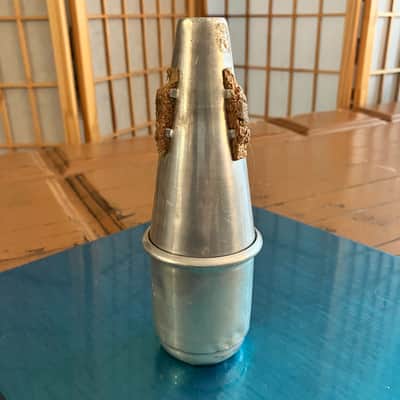 Trumpet Mutes Lot of 2 Aluminum Vintage 6.5h & 4.5h Brass Instruments Bugle image 2