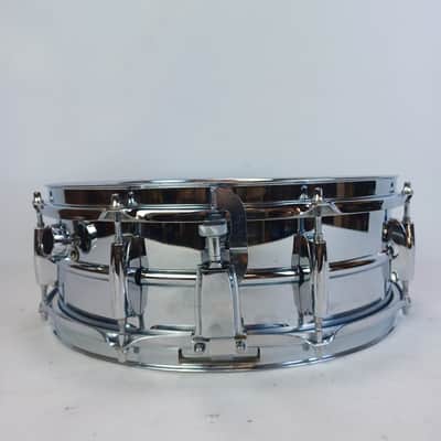Ludwig Steel Rocker 8Lug Snare Drum 80s 5x14"Vintage Chrome Black/White #841176 image 3