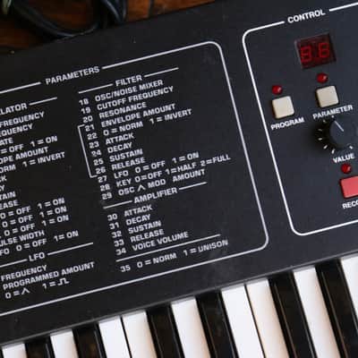 Sequential Six-Trak 49-Key 6-Voice Polyphonic Synthesizer 1984 - 1985 - Black with Wood Sides image 6