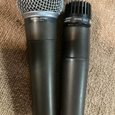 Super Nice pair Shure First Gen SM57 SM58 1965-1984 Microphone image 2