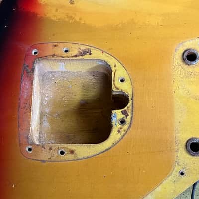 1966 Fender Jazzmaster guitar body sunburst image 3