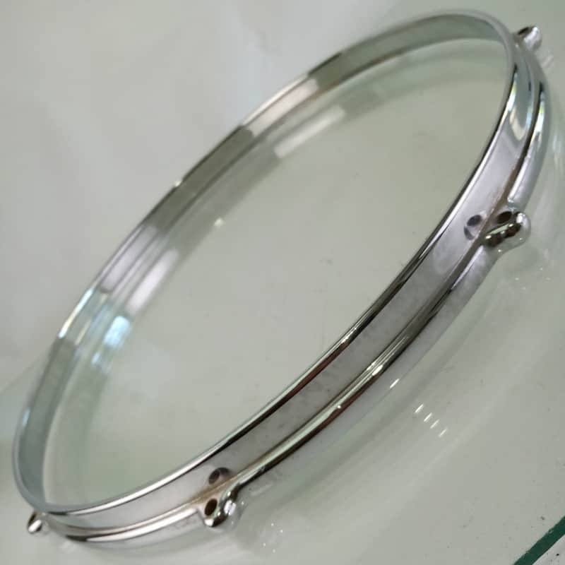 Premier 14" Die-Cast 8-Lug Snare Drum/Floor Tom Batter Rim/Hoop Chrome UK 50-60s image 1