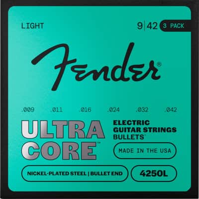 Fender 3-PACK 4250L Ultracore Electric Guitar Strings, NPS, Bullet End, 9-42 image 2