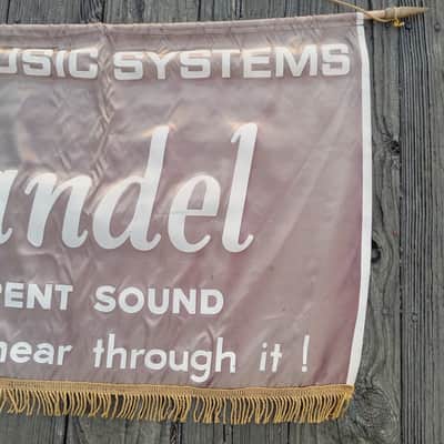 Vintage Late 1960's Standel Solid State Music Systems Music Store Dealer Banner! Extremely Rare, Original Display Sign! image 4