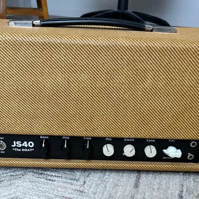 Morgan Amplification Goat JS40 Tube Head Super Reverb w/ 3 knob Spring Reverb Rare ! - Tweed image 4