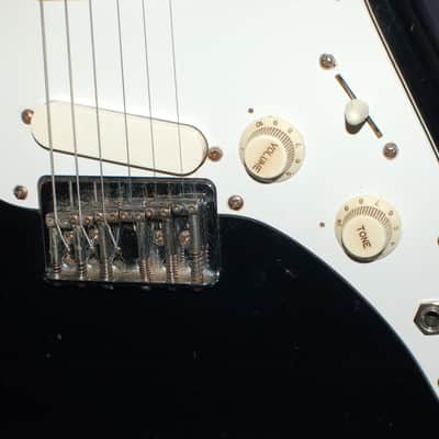 1983 Fender Made in Japan Squire Bullet Black Hard Tail Pro Setup Fender Gigbag image 3