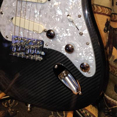 Graphite Stratocaster with David Gilmore  EMG DG-20 Loaded Pickguard image 2