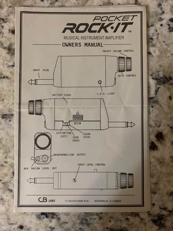 Pocket Rock It Owners Manual image 1