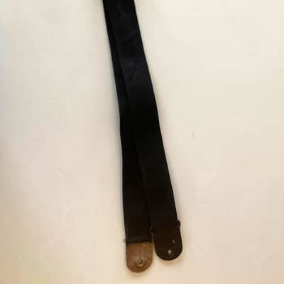 1980s Jackson Guitar Strap - Black with Leather image 5