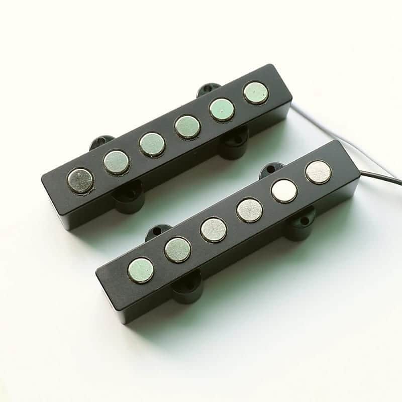 6 String Jazz Bass Style Ceramic Large Pole Pickups Set image 1