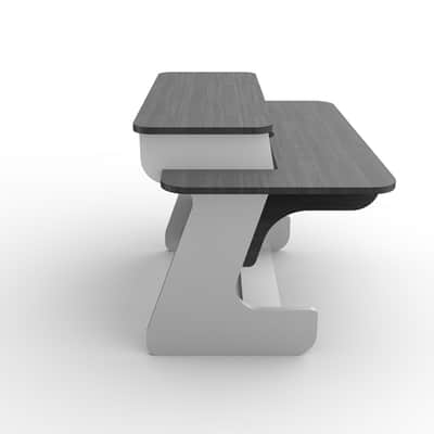 New Zaor Miza 61(Titanium Wenge)Studio Workstation with Rolling Tray for 61-key Keyboard & Rack Bays image 6