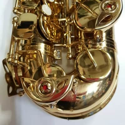Alto Saxophone Sax - Gold Lacquer Body Only & Hard Case Spare Parts Not Working~ image 4