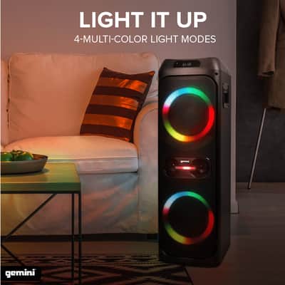 Gemini Sound GHK-2800 Bluetooth Speaker System with Led Party Lighting image 4