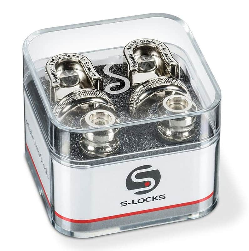 Schaller S-LOCK Security Strap Lock System (2), Nickel; Pull to Release image 1