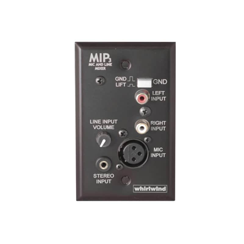 Whirlwind MIP3B Media Input Plate (XLR/Mini/Dual RCA - Black) image 1