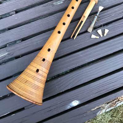 Moroccan Ghaita  Folk Oboe double reed oiled olive wood image 2