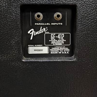 1990s Fender GE-412 Made In USA Compact Size 4 x 12" Guitar Speaker Cabinet - Looks Fantastic - Sounds Great! image 4