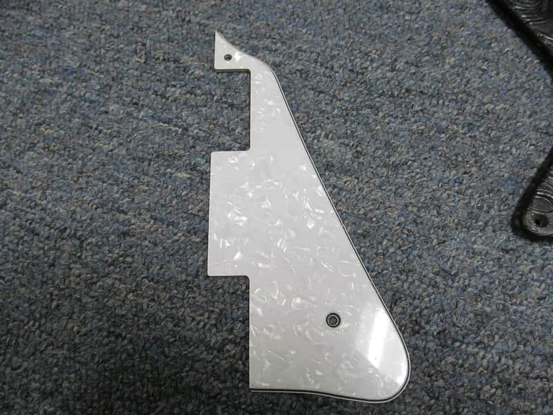 Unbranded White Pearloid black/white Guitar LP Style Pickguard *FREE SHIPPING image 1