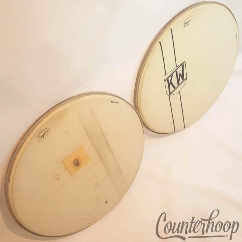 *Rogers 20" Bass Drum Heads 2x Set Batter/Resonant Coated Vintage 60s Cleveland* image 1