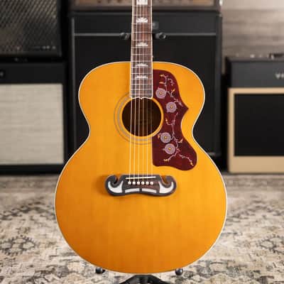 Epiphone J-200 Studio Acoustic/Electric Guitar - Antique Natural image 3