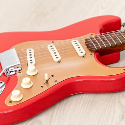 1959 Fender Stratocaster Vintage Guitar Pre-CBS, Matador Red Lacquer (Riggio) w/ Tweed Case image 6