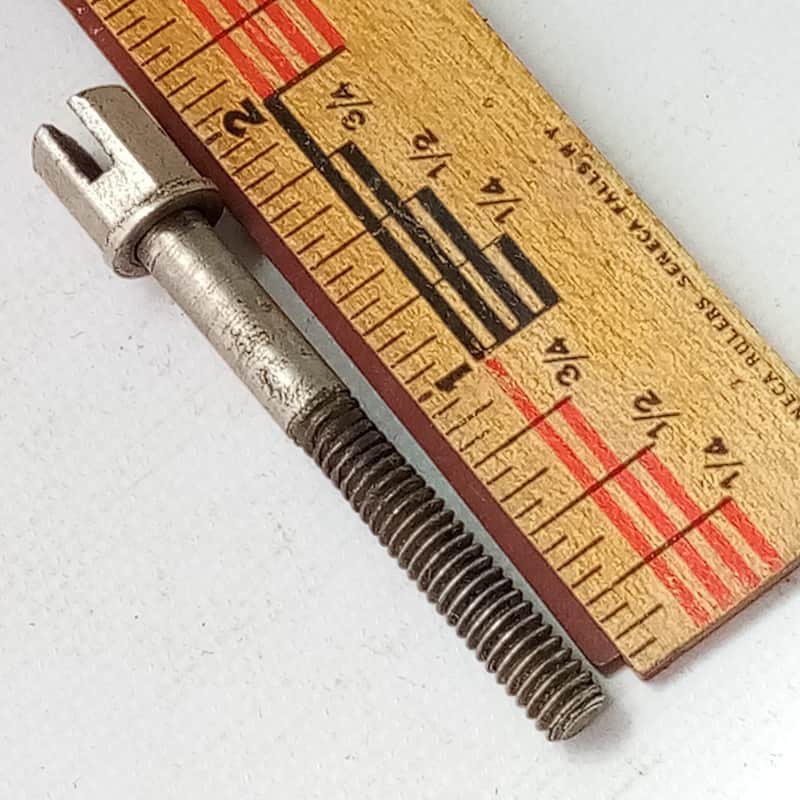 Leedy&Strupe Slotted Hex 1 7/8"12-24 T-Rod Snare Drum Tension Nickel Vintage 30s image 1