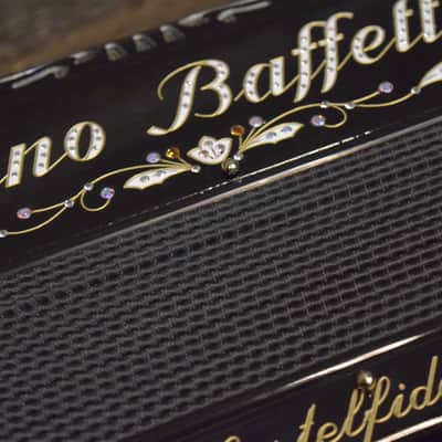 Dino Baffetti Super I 2-Row 8-Bass 21-Treble Button D/C# Black Diatonic Accordion w/Bag image 18