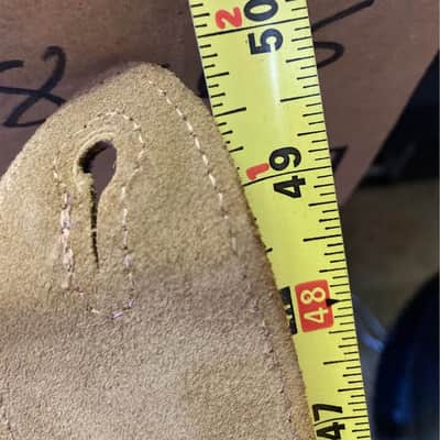 Older Levy's 2" wide cotton ply Guitar or Bass Strap with Leather suede tabs image 3