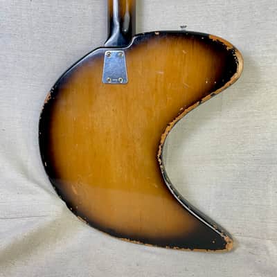 Maxitone Crescent Moon Boomerang Bass 1960s Sunburst Ibanez Biz Japan MIJ Hoshino image 4