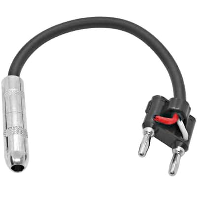 SAPT514 - 2 Pack of 6 Inch Banana Plug to 1/4 Inch TS Mono Female Patch Cables image 2