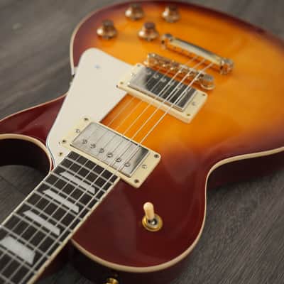 Upgraded Vintage V100-IT W/ Gibson 61 Burstbucker Pickups Kluson CTS pots Series Single Cut Iced Tea image 3