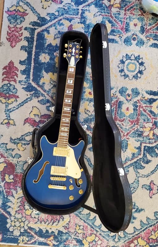 Jay Turser JT-134DC 2004 - Transparent Blue | Reverb