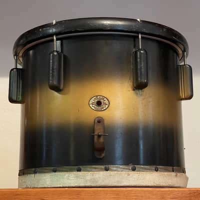 1942 Ludwig & Ludwig Victory 14" Black & Duco Tunable Floor Tom 12x14 image 5