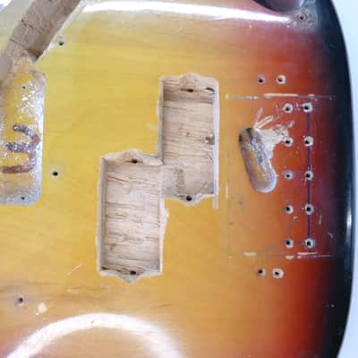 Vintage 1975 Fender P-P Precision Bass Double P-Bass Sunburst 4-Bolt Body mid-1970s image 21