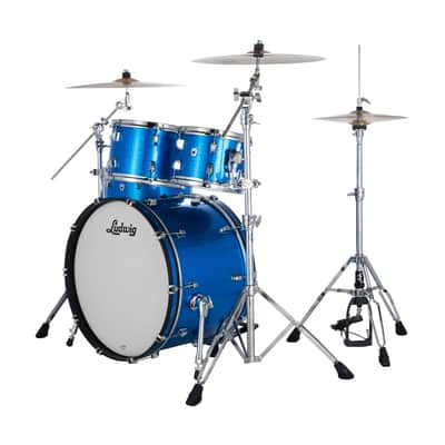 Ludwig *Pre-Order* NeuSonic Blue Super Sparkle MOD2 Drums 14x22_16x16_8x12_7x10 Shell Pack Special Order Authorized Dealer image 2