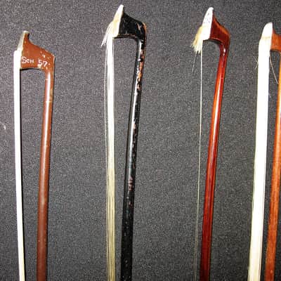 Vintage Violin Bows, German, American, Bausch, Heddon Lot of 4 image 2