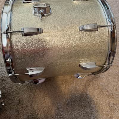 1967 Ludwig Downbeat with ALL ORIGINAL hardware in Silver Sparkle. image 12