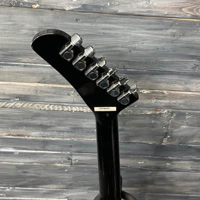 Used Hamer Explorer Standard MIK Electric Guitar with Case- Black and White image 7
