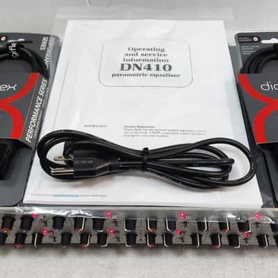 Klark-Teknik DN 410 dual parametric equalizer. 2 Channels of 5 fully parametric bands, plus High and Low shelves. With KT model BU-37 output transformers . Very beautiful and clean, made in England image 6