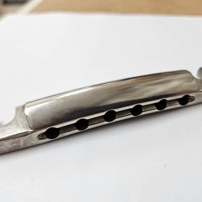 Gibson Vintage 1950's Nickel Stop Tailpiece 1956 1957 1958 1960 Les Paul ES image 2
