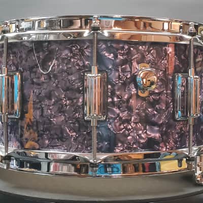 Rogers No.37PDP 6.5"X14" Dyna-Sonic Snare Drum S/N D3670 - Purple Diamond Pearl VIDEO !!! image 2