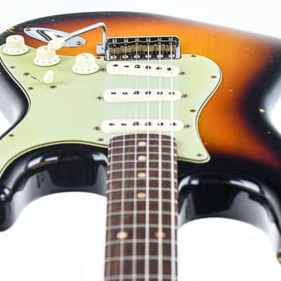 Fender Custom Shop 60 Stratocaster RW Relic 3 Color Sunburst #R127987 image 12