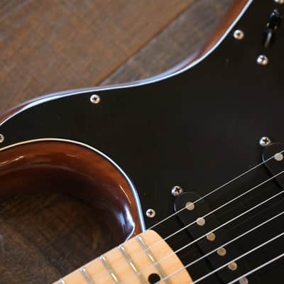 Vintage! 1977 Fender Stratocaster Double-Cut Electric Guitar Mocha Brown + OHSC image 6